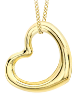 John Lewis IBB 18ct Gold Floating Heart Pendant Necklace- Buy online at McGrocer