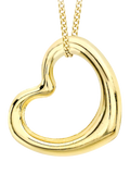 Collier pendentif cœur flottant en or 18ct IBB 46cm (marque britannique)
