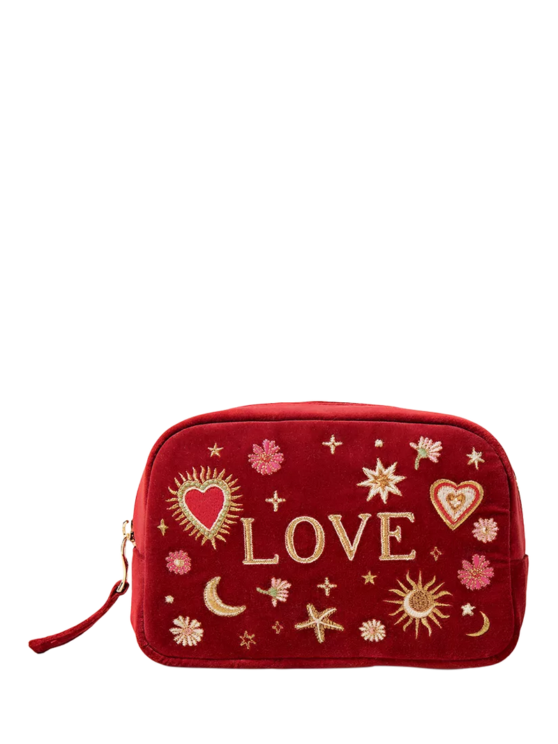 Elizabeth Scarlett Love Charm makeup bag red, imported from the UK