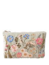 John Lewis Elizabeth Scarlett Pressed Flowers Organic Cotton Pouch, Green- Buy online at McGrocer