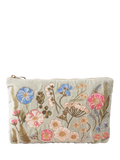 Elizabeth Scarlett pressed flowers organic cotton pouch green, UK version