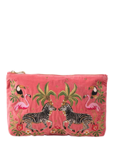 John Lewis Elizabeth Scarlett Zebra Pure Organic Cotton Pouch, Pink- Buy online at McGrocer