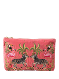 Elizabeth Scarlett zebra organic cotton pouch pink - British product