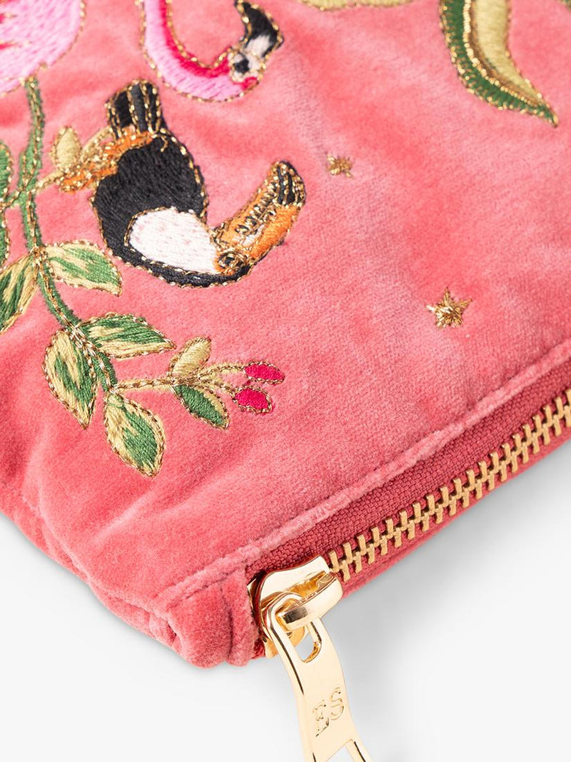 Elizabeth Scarlett zebra organic cotton pouch pink - British product
