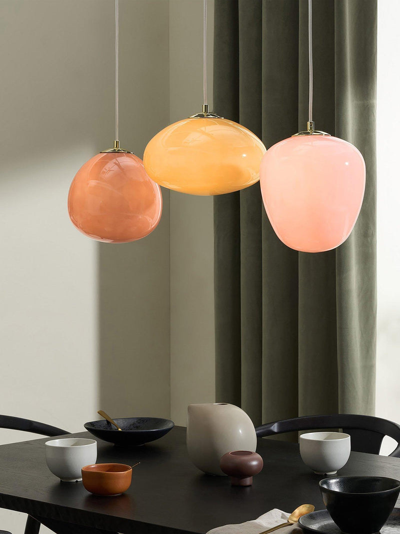 MADE Adrienne triple pendant ceiling light pink, imported from the UK