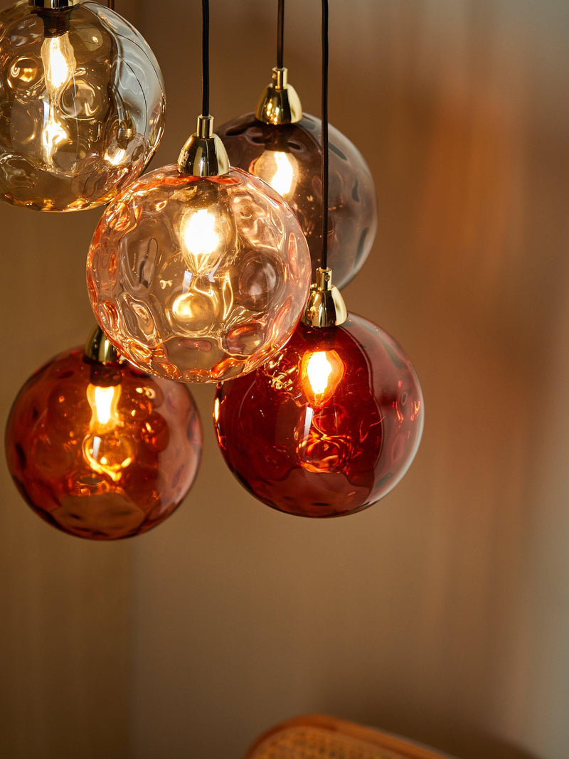MADE Ilaria cluster ceiling light pink 89cm - British product