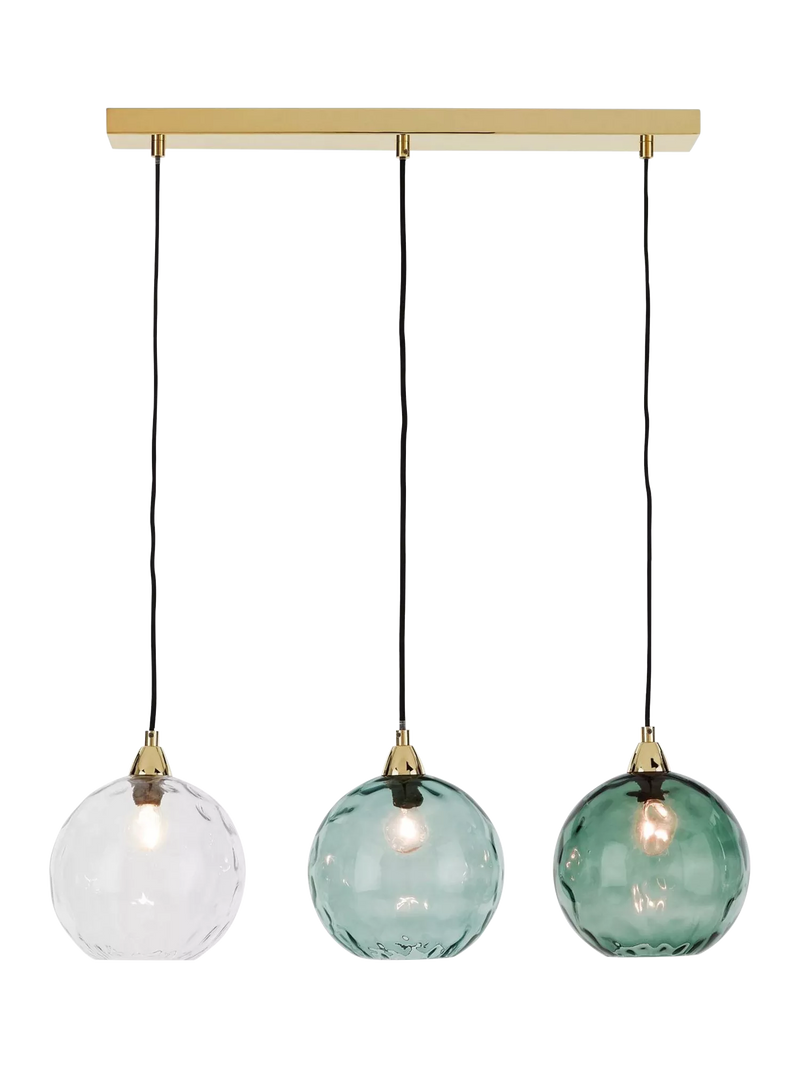MADE Ilaria 3 pendant ceiling light blue, UK version