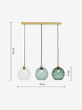 MADE Ilaria 3 pendant ceiling light blue, UK version