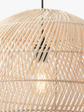 MADE Java round ceiling shade in natural rattan, imported from the UK