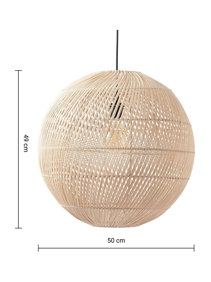 MADE Java round ceiling shade in natural rattan, imported from the UK
