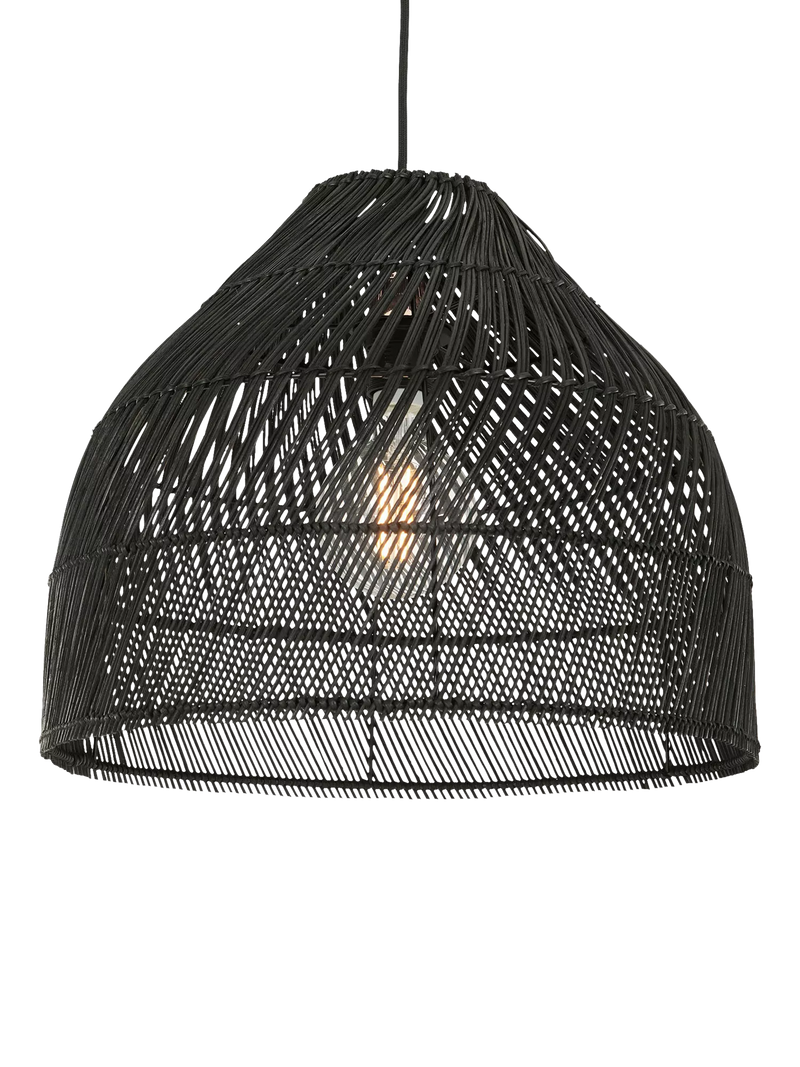 MADE Java Rattan Lampshade black 34cm (British brand)