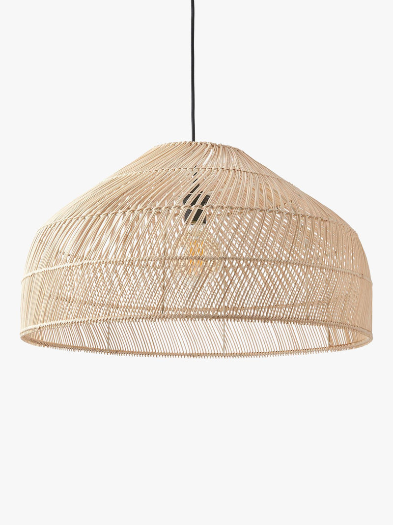 MADE rattan lamp shade 60cm light brown - British product