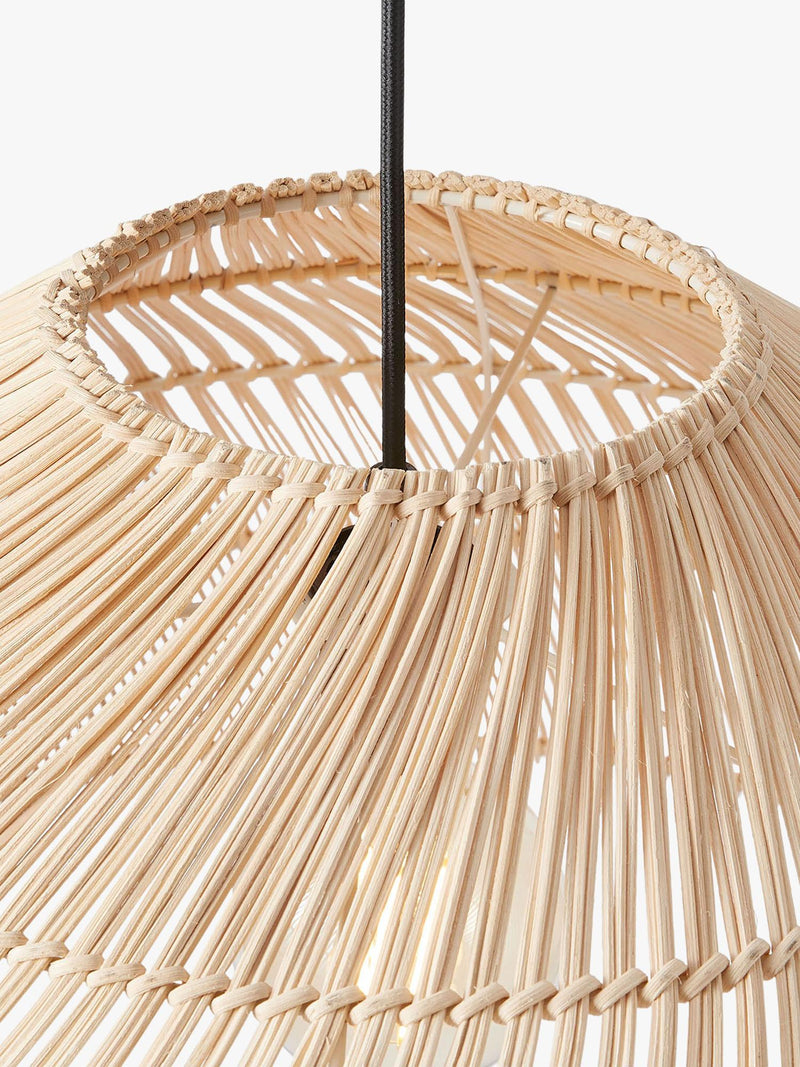 MADE rattan lamp shade 60cm light brown - British product