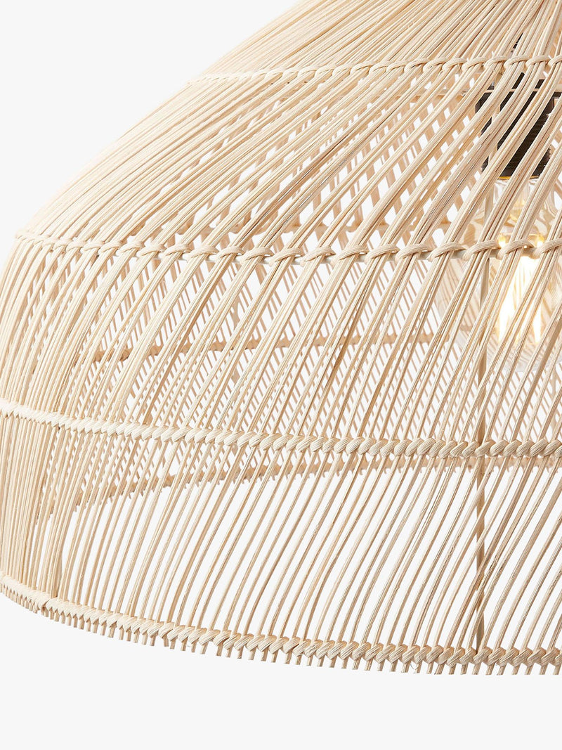 MADE rattan lamp shade 60cm light brown - British product