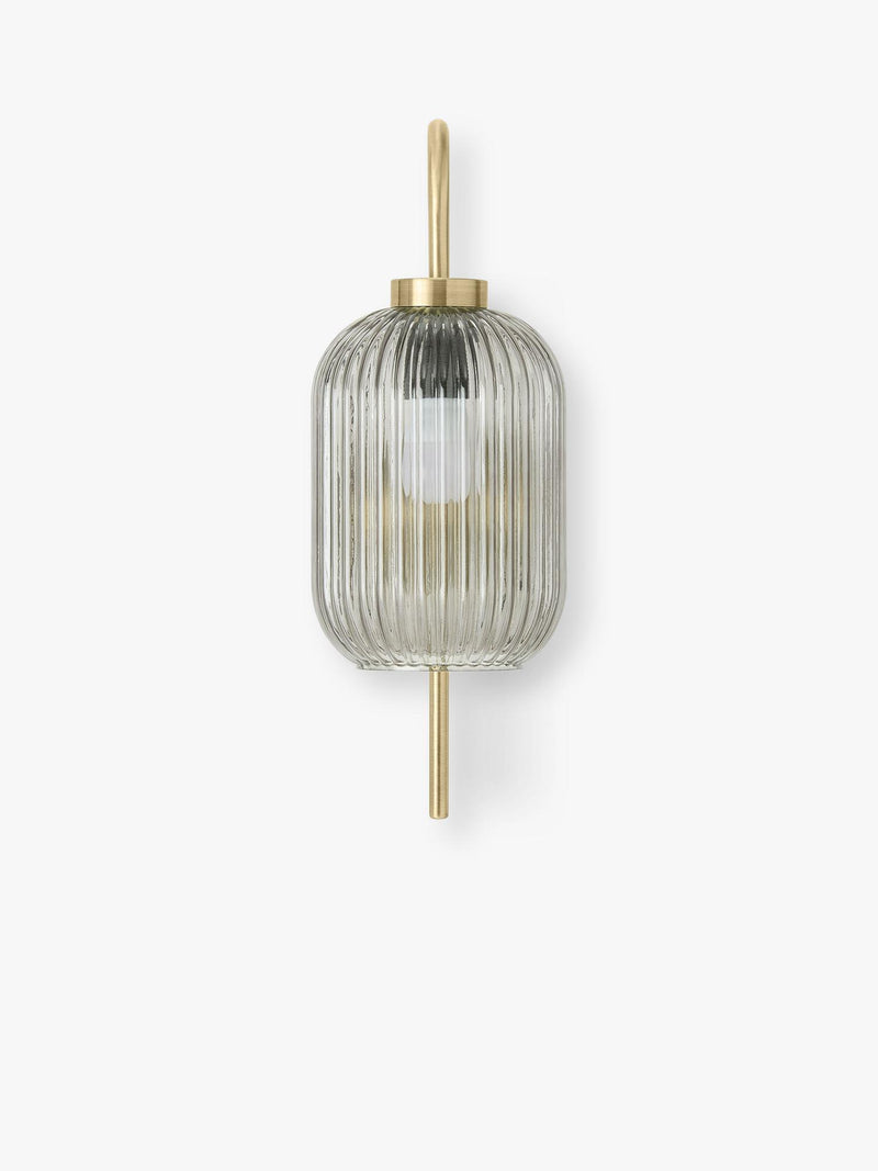 MADE Briz textured glass wall light in grey, UK version
