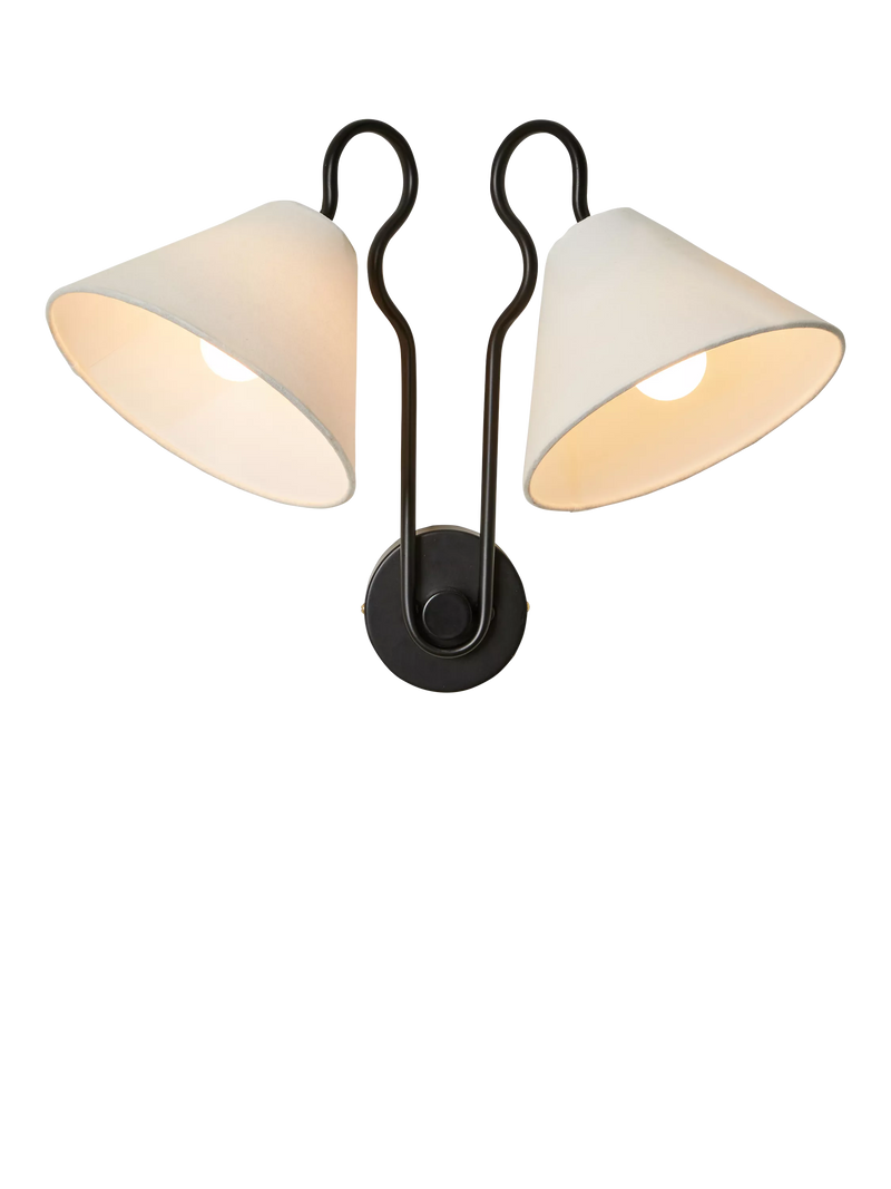 MADE Madelyn double arm wall light black (British brand)