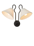 MADE Madelyn double arm wall light black (British brand)