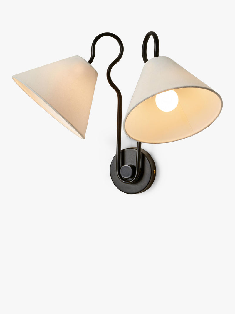 MADE Madelyn double arm wall light black (British brand)