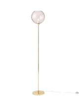 John Lewis MADE Ilaria Glass Shade Floor Lamp, Pink- Buy online at McGrocer