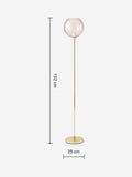 MADE Ilaria pink floor lamp with glass shade, UK version
