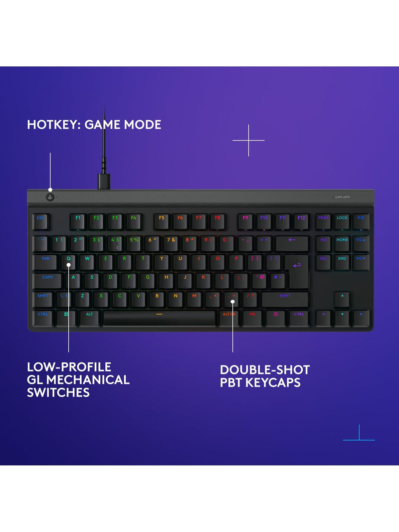 Logitech G515 TKL tenkeyless gaming keyboard - (British brand)