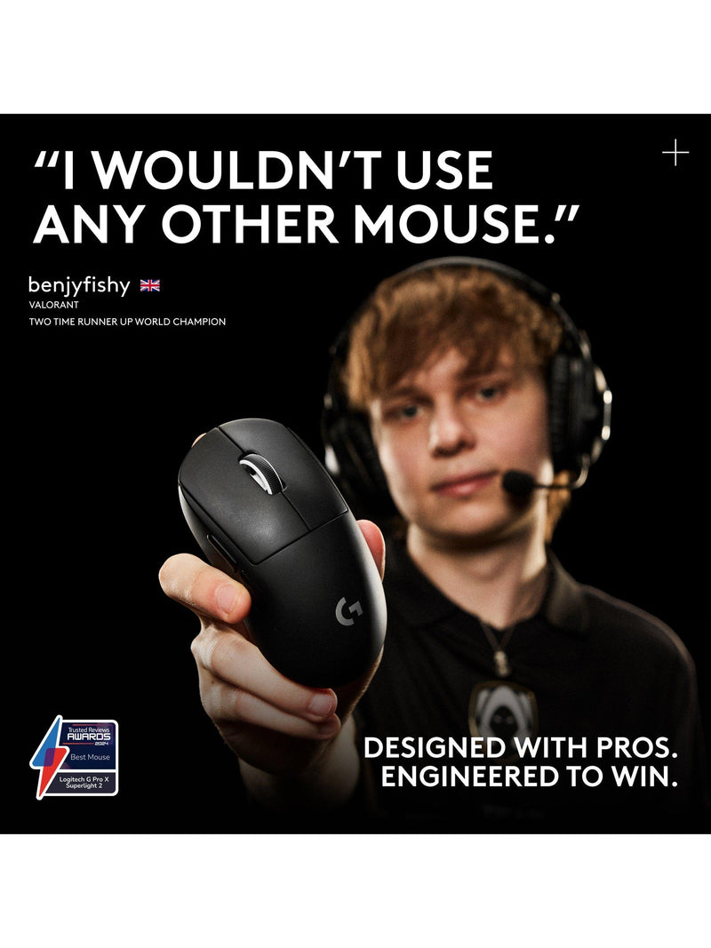 Logitech G PRO X Superlight 2 wireless gaming mouse Black (British brand)