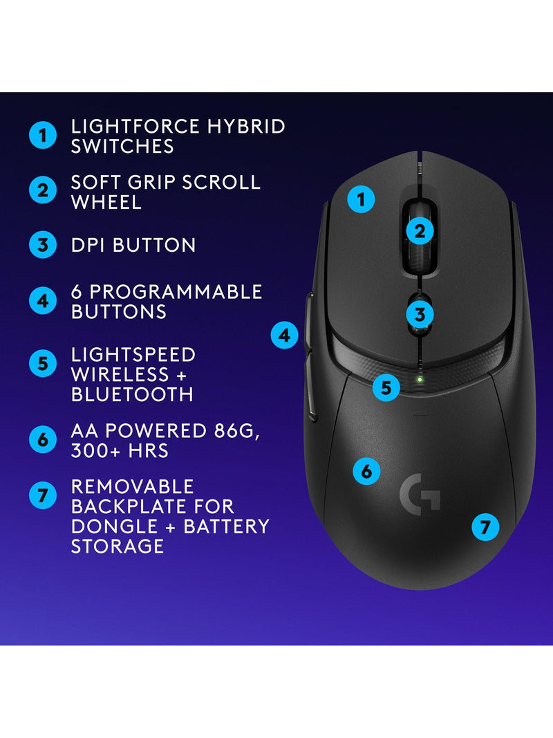 Logitech G309 Lightspeed wireless gaming mouse (British brand)