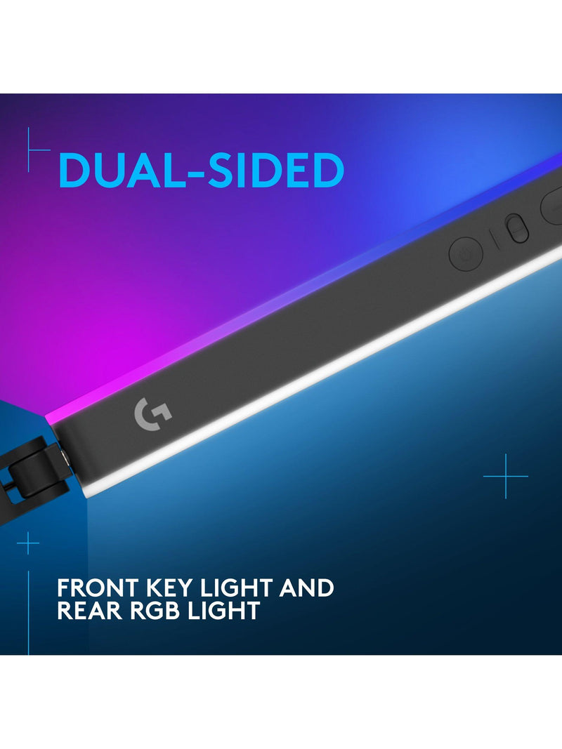 Logitech Litra Beam LX dual-sided RGB streaming key light (British brand)