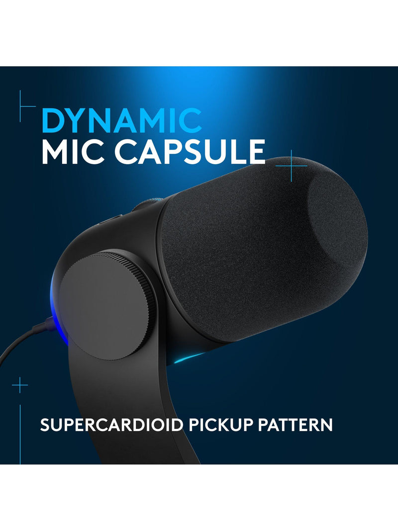 Logitech Yeti GX dynamic RGB gaming microphone - British product