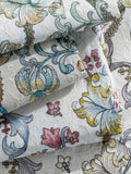 Clarke & Clarke Goldene Lilie bestickter Polsterstoff (britische Marke)