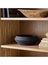 John Lewis west elm Asher Ceramic Bowl Black 30cm- Buy online at McGrocer
