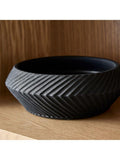 west elm Asher ceramic bowl black 30cm (British brand)