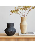 Textured Linear Ceramic Vase, 29cm Height