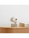 West Elm Arjuna wood sculpture H20cm, imported from the UK
