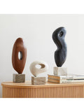 West Elm Arjuna wood sculpture H20cm, imported from the UK