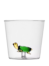 John Lewis Turtle Design Borosilicate Glass Tumbler, 370ml, Clear/Green- Buy online at McGrocer