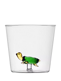 Ichendorf Milano turtle design glass tumbler 370ml in clear and green, UK version