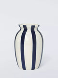 Vase en grès rayé peint à la main John Lewis H18cm