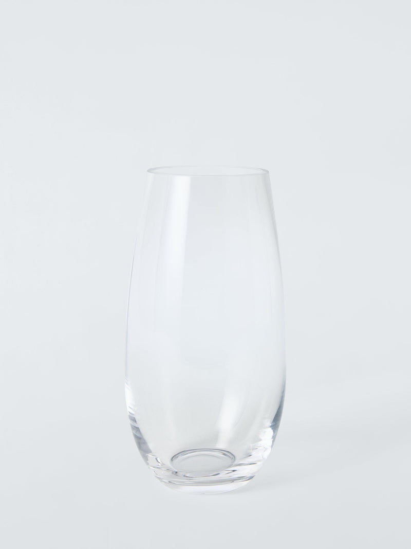 John Lewis bullet glass vase clear 27cm, UK version