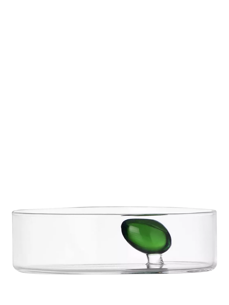 Ichendorf Milano glass serving bowl with olive decoration 12cm, UK version