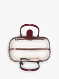 Aspinal of London woven leather tote bag burgundy, UK version