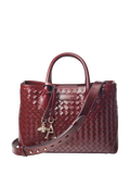 حقيبة يد Aspinal of London Tote Midi بتصميم شبكي منسوج من الجلد