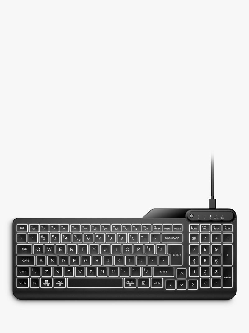 HP 400 backlit wired keyboard black (British brand)