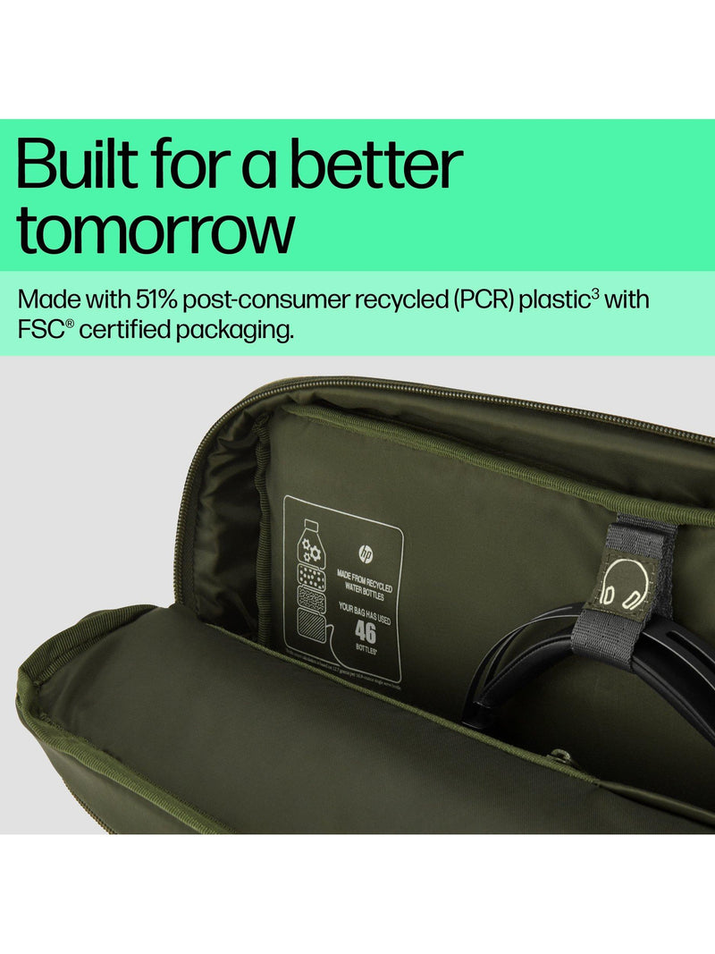 HP green modular laptop bag for 15.6 inch - British product