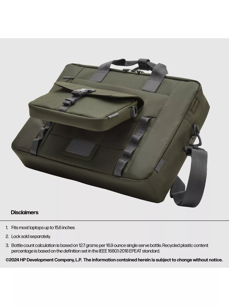 HP green modular laptop bag for 15.6 inch - British product