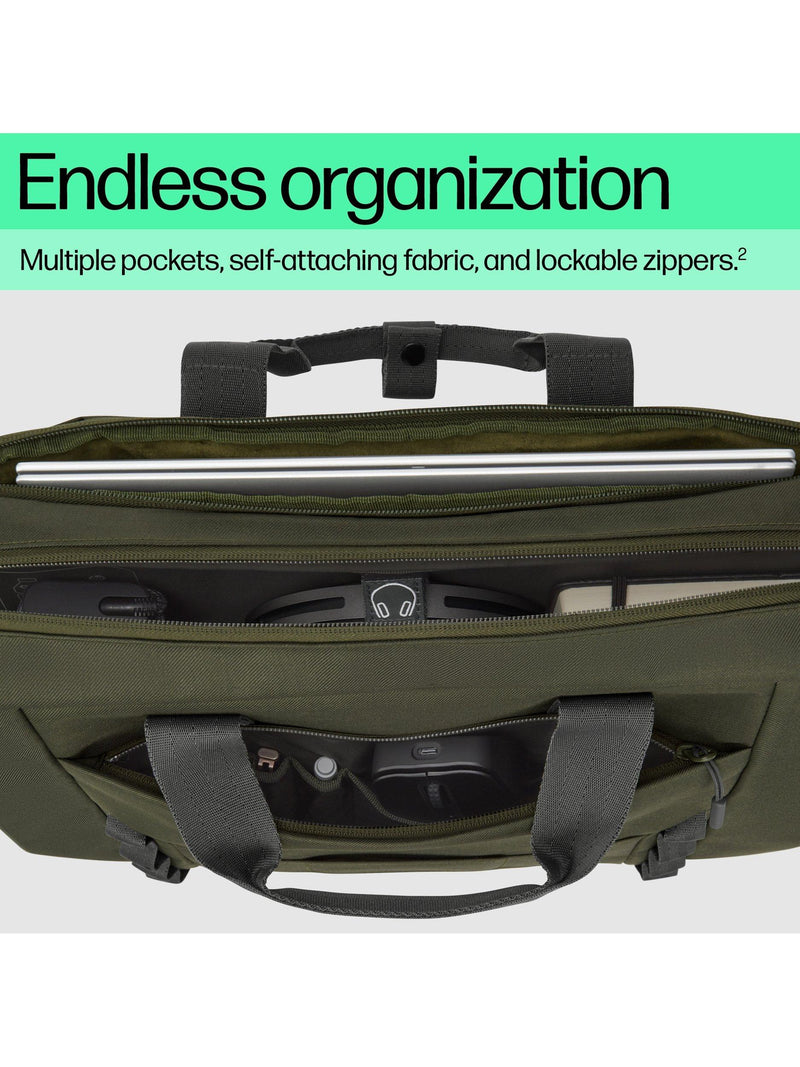 HP green modular laptop bag for 15.6 inch - British product