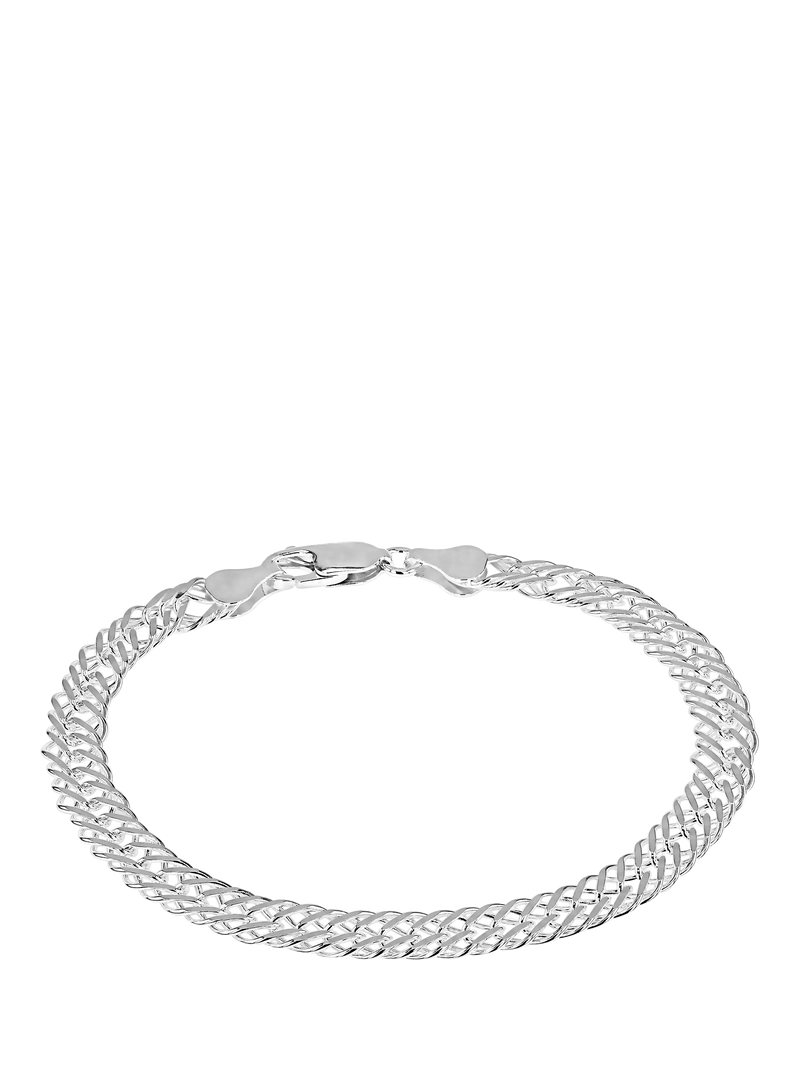 Hoxton London double curb bracelet silver, imported from the UK