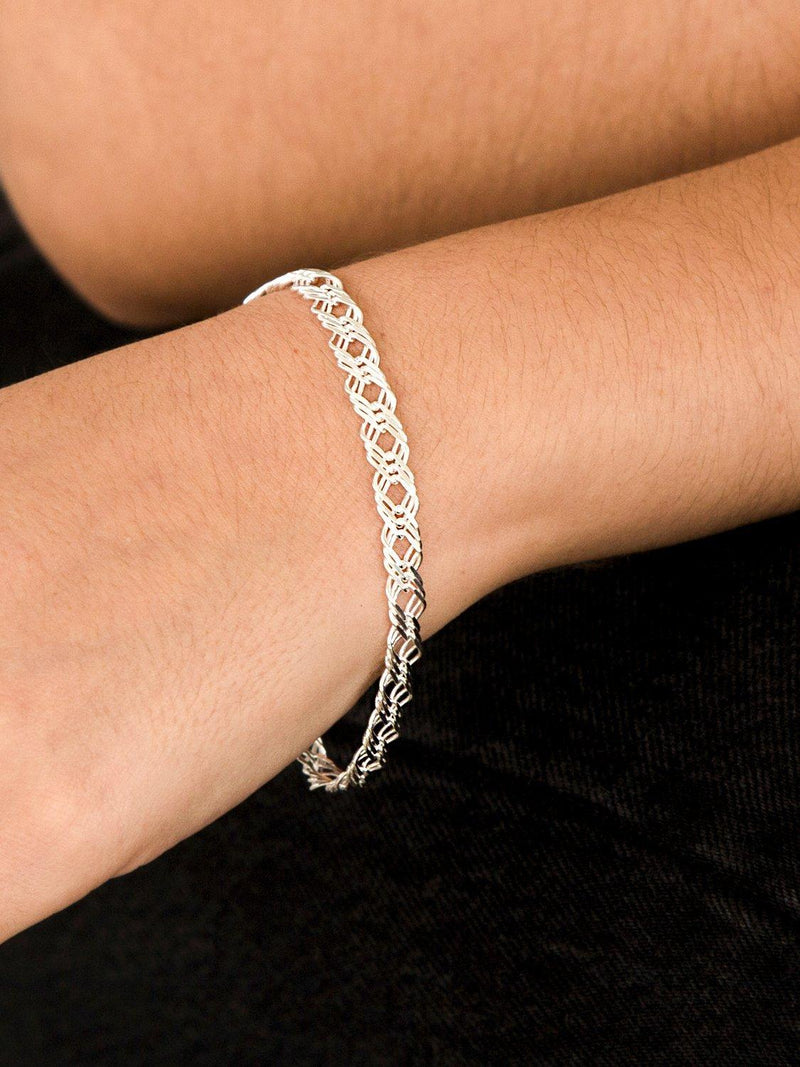 Hoxton London double curb bracelet silver, imported from the UK