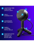Logitech G Yeti Orb RGB gaming microphone black - British product