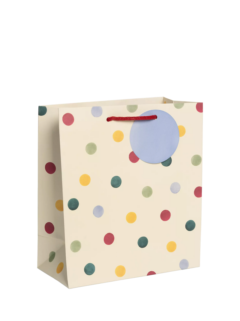 Emma Bridgewater multi spot medium gift bag (British brand)